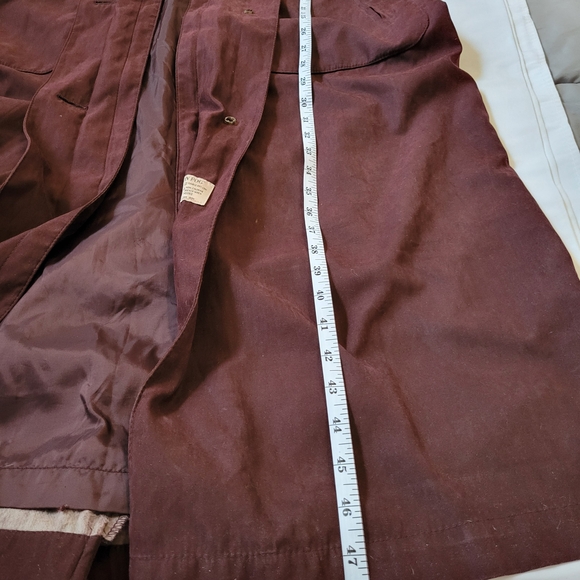 Vintage London Fog‎ Women's Maroon Trench Coat - Size 6 - Picture 11 of 14
